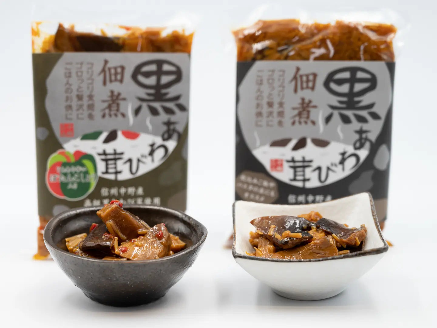 黒あわび茸の佃煮 ぼたんこしょう入(袋詰めタイプ)